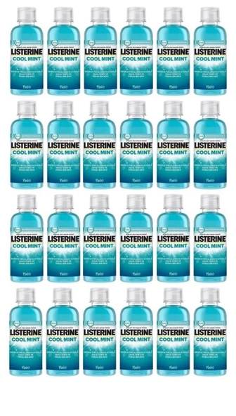 Listerine Cool Mint Ağız Bakım Suyu 95 ml Seyahat Boy 24 Adet