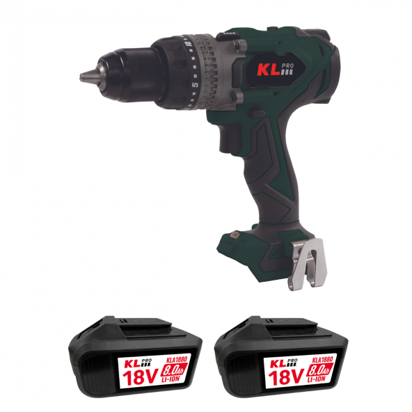 Klpro KLDM18BHX-80 18V/8.0Ah. 150Nm Kömürsüz Çift Akülü Şarjlı Darbeli Matkap ürün görseli 1