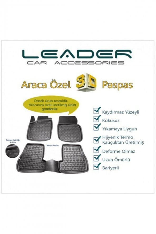 Ford Courier Paspas 3d Uyumlu Araca Özel Yerli Üretim 2014 Sonrası Yerli Üretim - 4