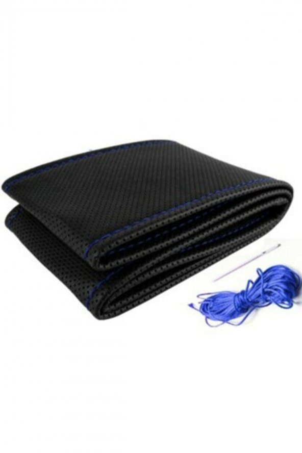 Renault Megane 2 Uyumlu Mavi Dikme Direksiyon Kılıfı - 3