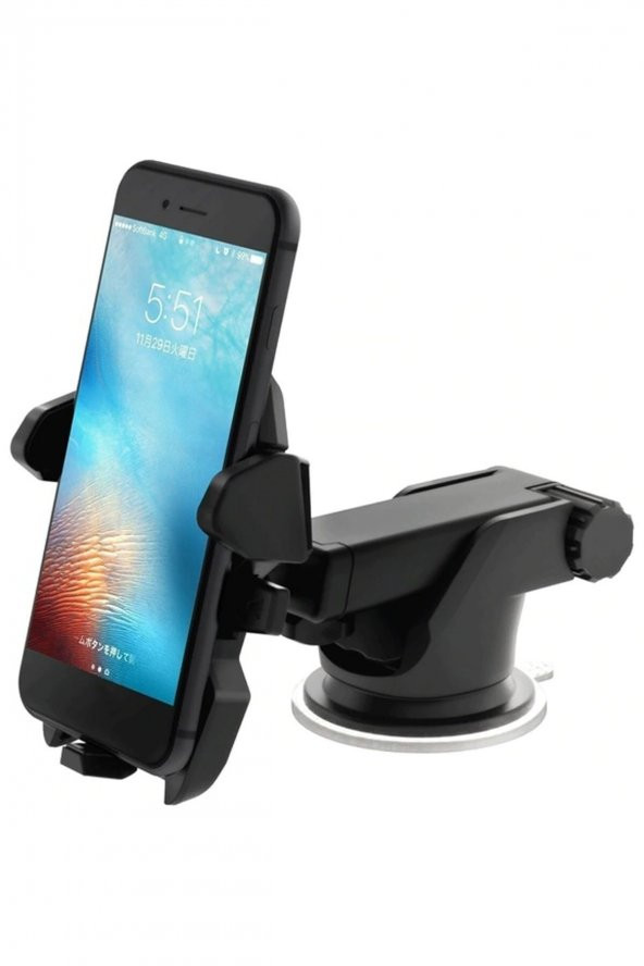 Universal Akrobat Araç Içi Telefon Tutucu Ayarlanabilir Hareketli Vakumlu Araç Içi Tutacağı - 2