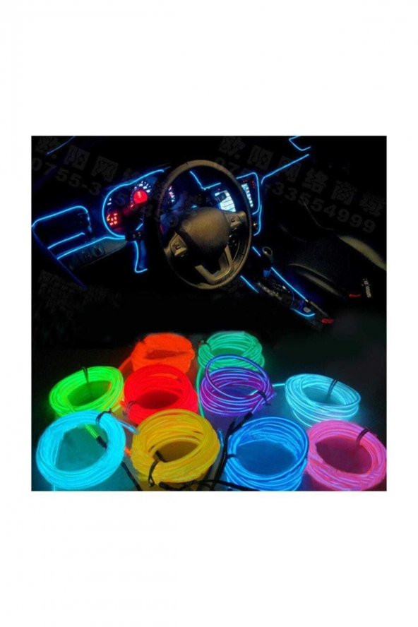 Şerit Buz Mavi Neon 2mt 12v Kablo Tipi