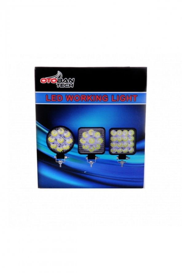 Oto Çalışma Lambası Kare 16 Led 48 W Tech - 3