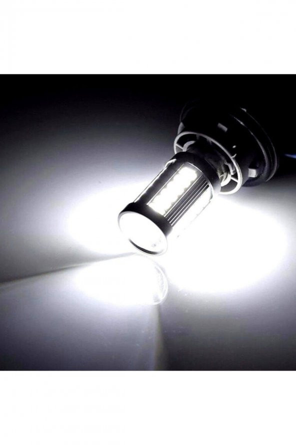 Stop Sinyal Geri Vites Ampulü Mercekli 33 Led P21w 1157 Ba15d 6500k Beyaz Güçlü Işık - 2