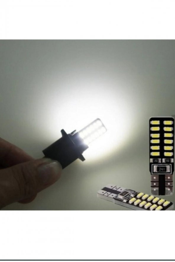 T10 Dipsiz W5w Canbus 3030 6 Ledli Beyaz Park Plaka Ampülü (2 ADET) T10 Canbus Kargolu - 5