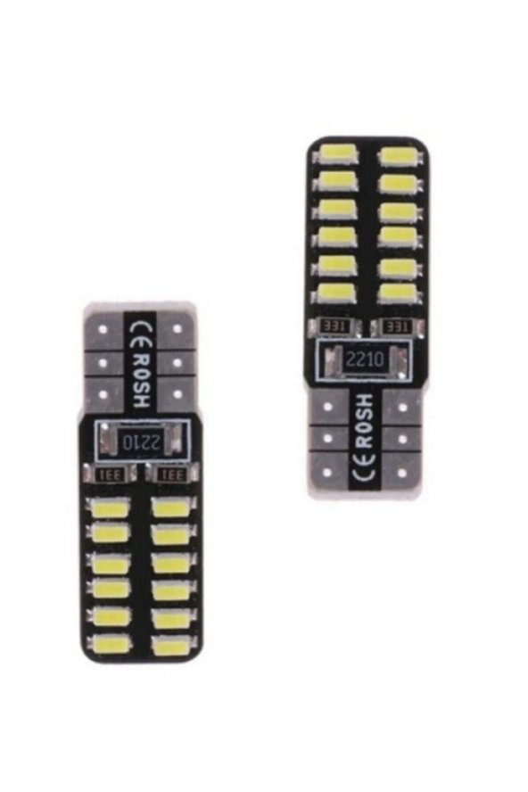 T10 Dipsiz W5w Canbus 3030 6 Ledli Beyaz Park Plaka Ampülü (2 ADET) T10 Canbus Kargolu - 2