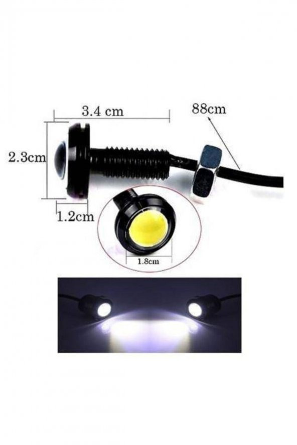 Honda Cıvıc 1996-2000 Ayna Altı Led Kartal Göz Turuncu - 5