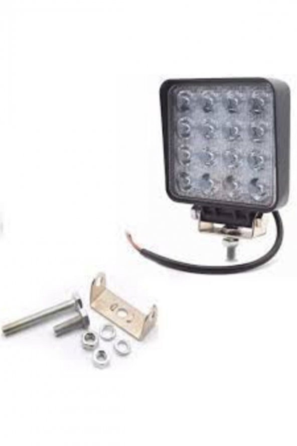 6 Adet 11x11 16 Led Kare Off Road Traktör Tir Kamyon Sis Fari Sis Lambasi Çalisma Lambasi Projektör - 2