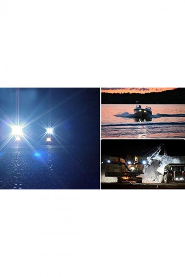 Off Road Sis Farı 16 Led Kare Çalışma Lambası Yat Tekne Gemi Iş Makinaları Arazi Araçları Dış Mekan - 4
