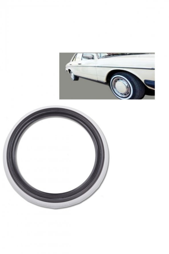 Marka 16 Jant Lastik Yanağı Siyah Beyaz Çift Renk 4 Lü Set Yanak