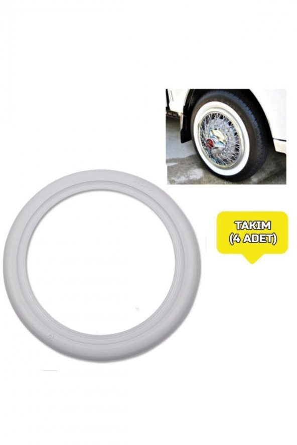 Lyon Beyaz Lastik Yanağı 15 Jant 4 Lü Set - 2