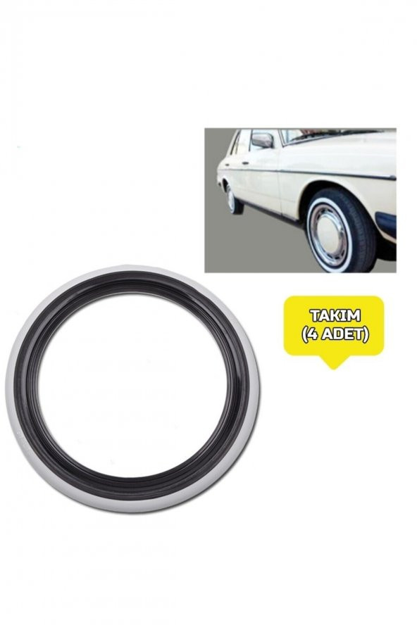 Lyon Siyah Beyaz Lastik Yanağı 14 Jant 4 Lü Set - 2