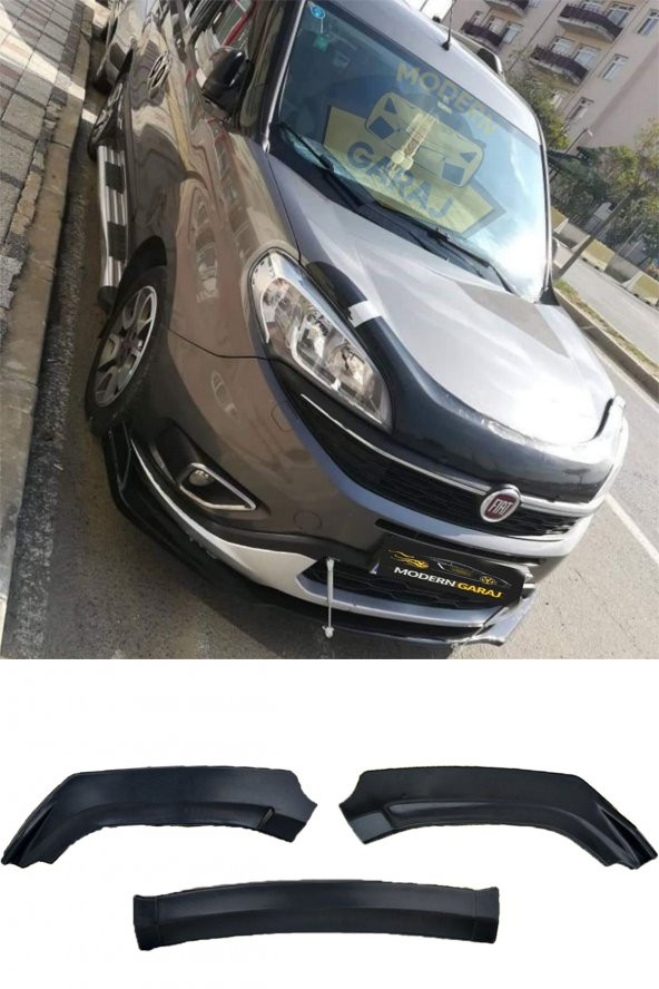 Fiat Doblo Ön Tampon Eki Doblo 3 Parça Kanatlı Lip Doblo Ön Ek