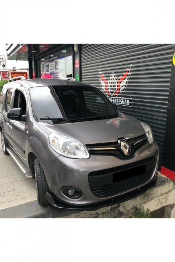 Renault Kangoo Ön Lip Ön Tampon Eki Parlak Siyah 3 Parça Plastik - 2
