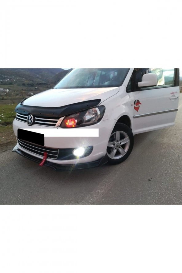 Volkwagen Caddy 3 Parça Ön Lip Ön Tampon Eki Parlak Siyah Plastik - 2