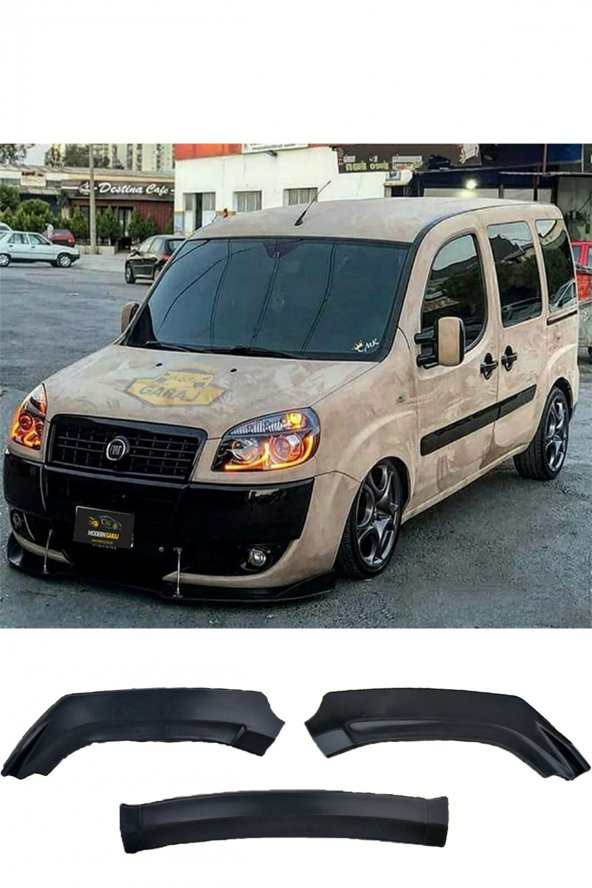 Fiat Doblo Ön Tampon Eki Doblo 3 Parça Kanatlı Lip Doblo Ön Ek