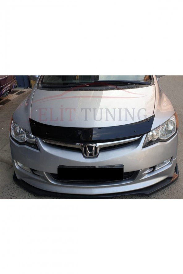 Honda Civic Fd6 Ön Lip Ön Tampon Eki 3 Parça Parlak Siyah - 4