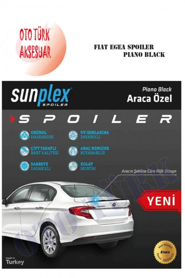 Fıat Egea Spoiler Piano Black