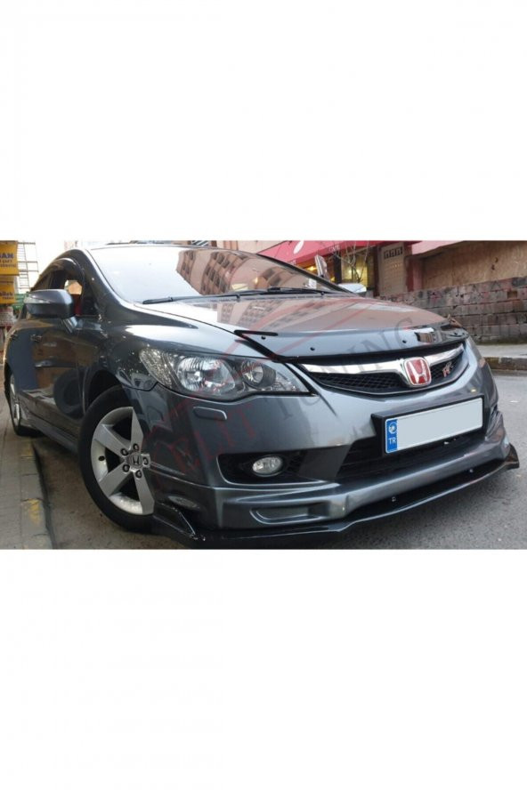Honda Civic Fd6 Ön Lip Ön Tampon Eki 3 Parça Parlak Siyah - 3