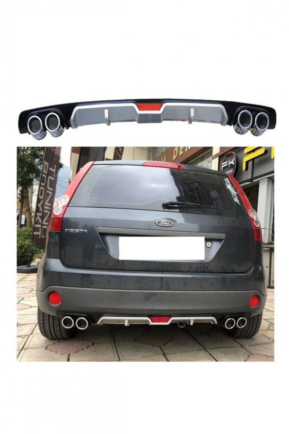 Ford Fiesta Difüzör Arka Tampon Eki 4 Egzoz Çıkışlı - 4
