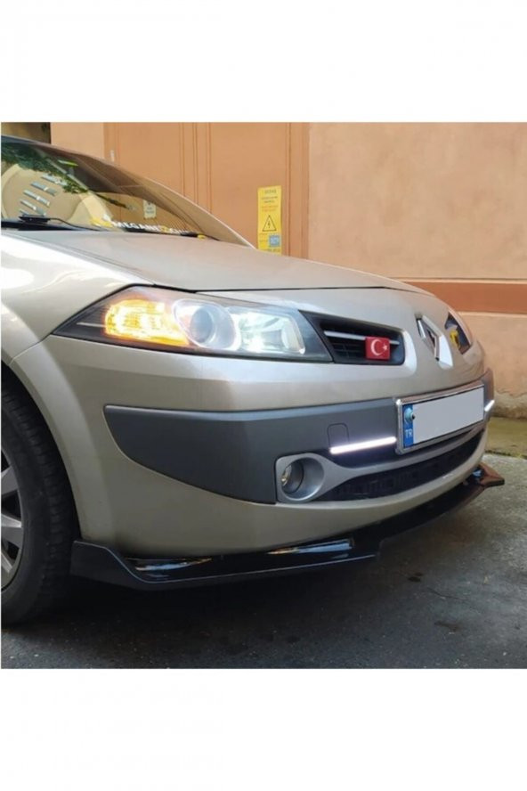 Renault Megane 2 Ön Lip 3 Parça Parlak Siyah Voltex - 1