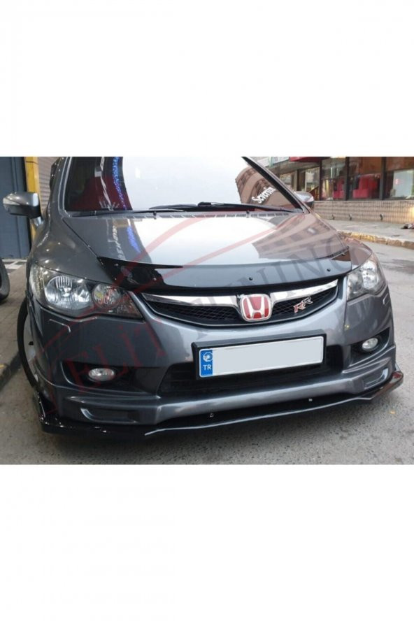 Honda Civic Fd6 Ön Lip Ön Tampon Eki 3 Parça Parlak Siyah - 6