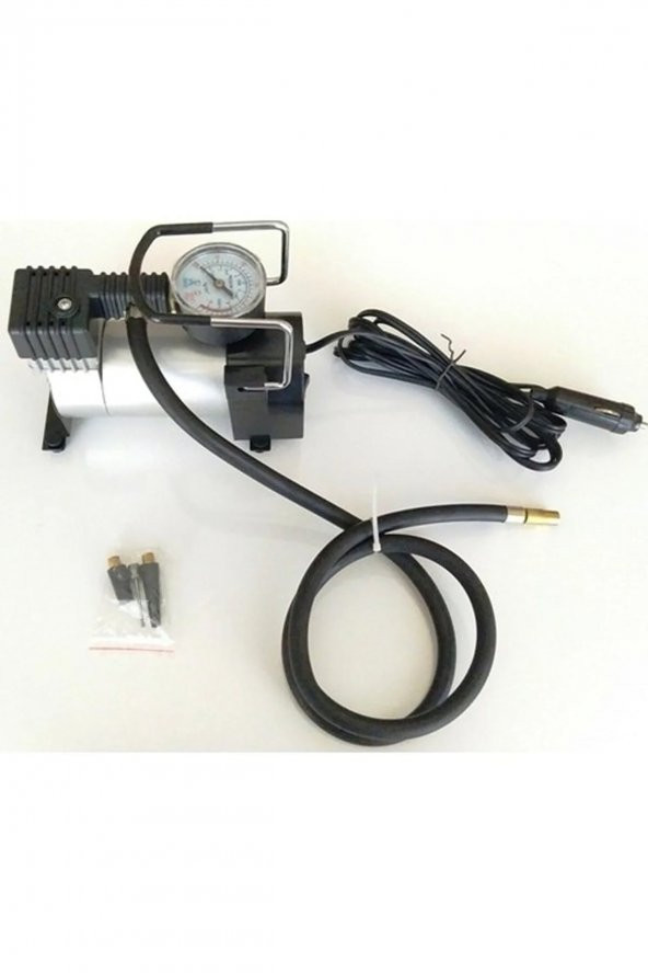 Beşli Araç Seti Trafik Seti Akü Takviye Kablosu  Kriko Bijon Anahtarı  Metal Hava Kompresörü - Resim 2