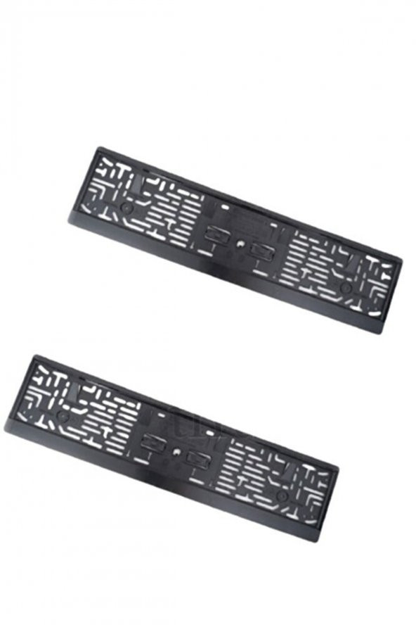 Itibar Plaka Tüv Ince Parlak Siyah Plakalık Araba Plaka Çerçevesi 2 Adet Siyah Pianoblack