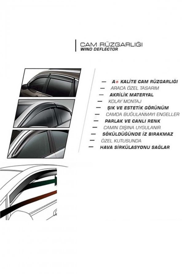 Renault Megane 2 Hb-sedan Cam Rüzgarlığı Marka Mugen 4lü - 2