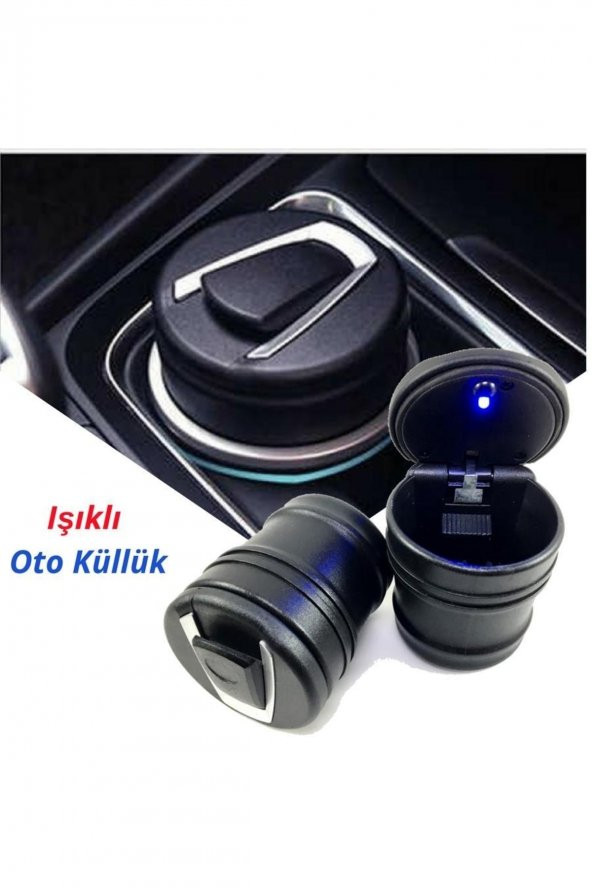 Jetta Uyumlu Araç Içi Küllük Kokusuz Işıklı Kapaklı - 3