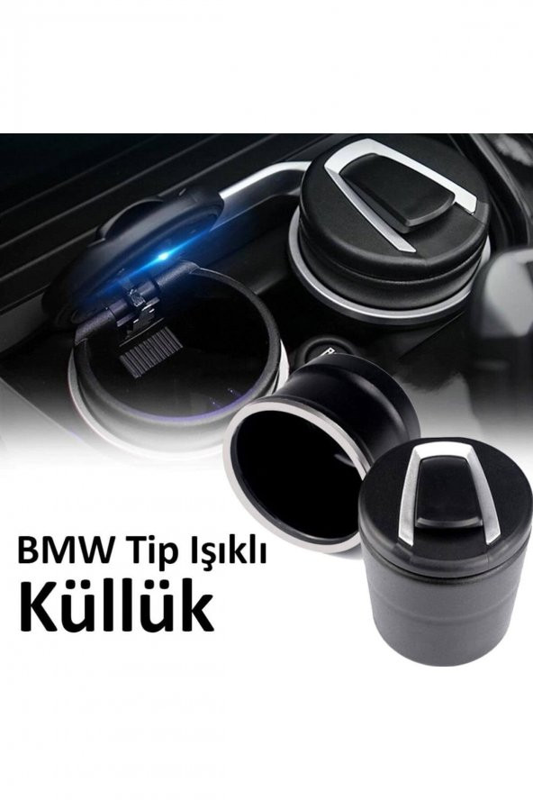 Araç Içi  Uyumlu Küllük Kokusuz Işıklı Kapaklı - 4