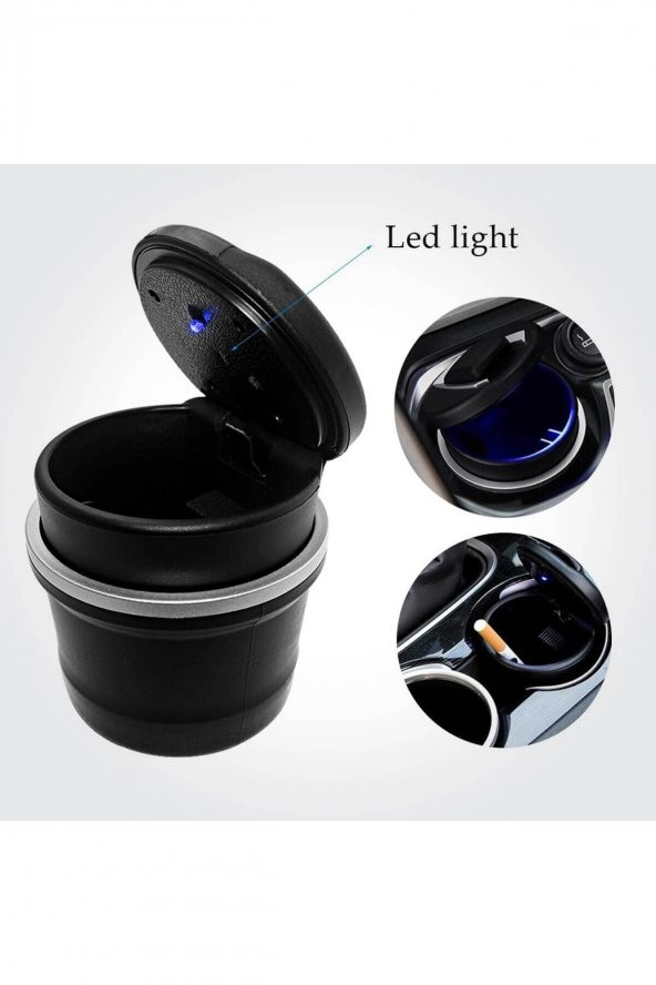 Accent Blue Uyumlu Araç Içi Küllük Kokusuz Işıklı Kapaklı - 5