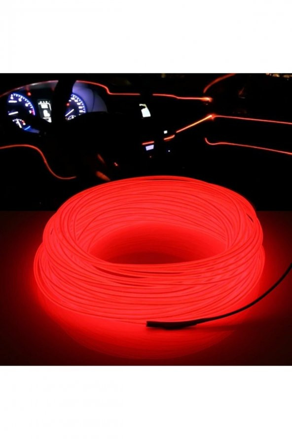 Araç Içi Neon Ledi Ip Led Torpido Ledi 2 Metre Neon Led C9 Kırmızı - 2
