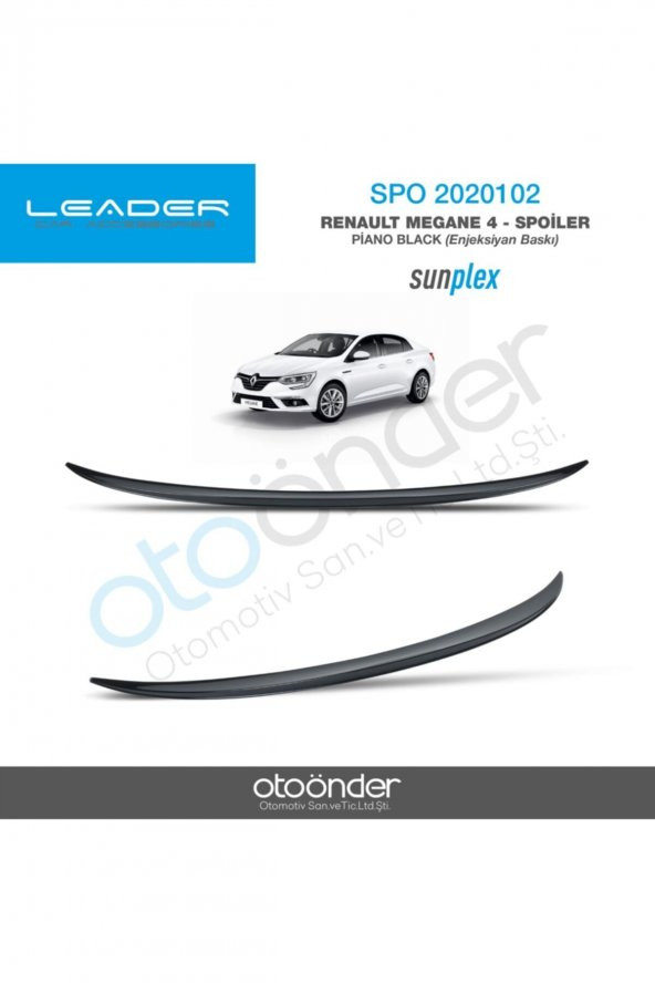 Renault Megane 4 Bagaj Üstü Spoiler Piano Black Parlak Siyah - 3