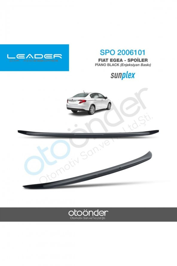 Fiat Egea Bagaj Üstü Spoiler Piano Black Parlak Siyah - 2
