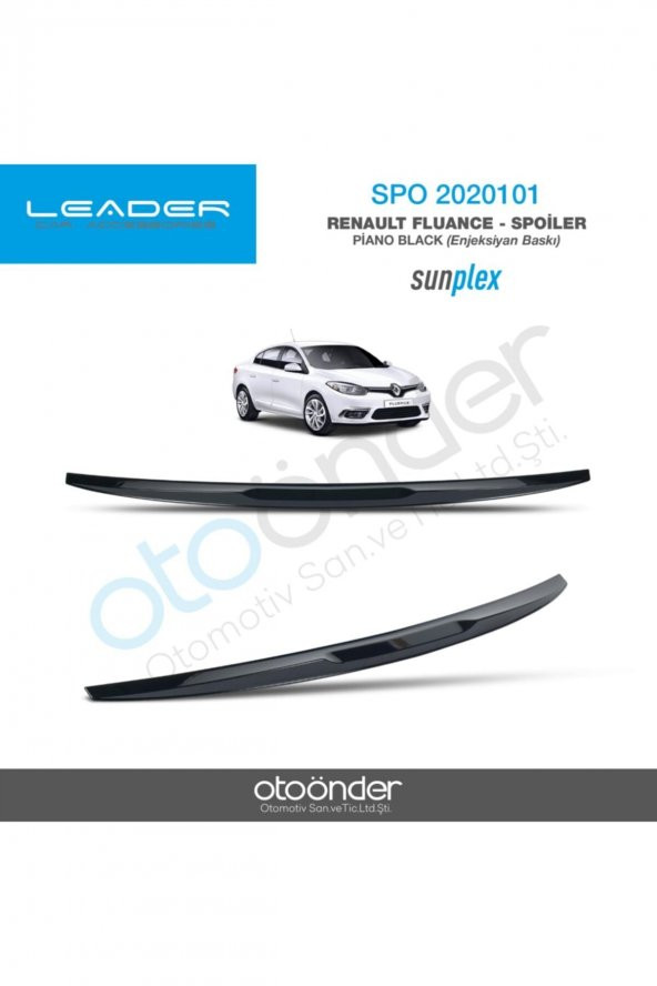 Renault Fluance Bagaj Üstü Spoiler Piano Black Parlak Siyah - 3