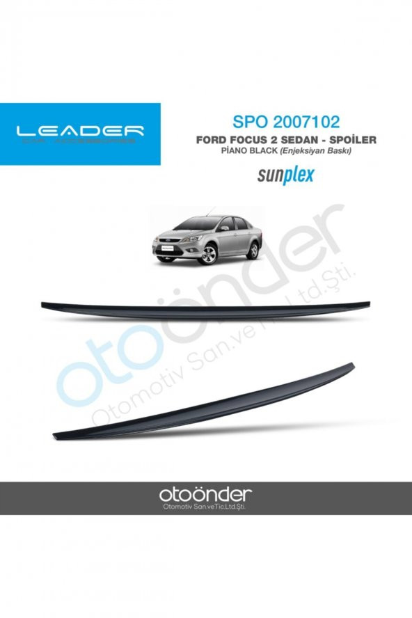 Ford Focus 2 Sedan Bagaj Üstü Spoiler Piano Black - 2