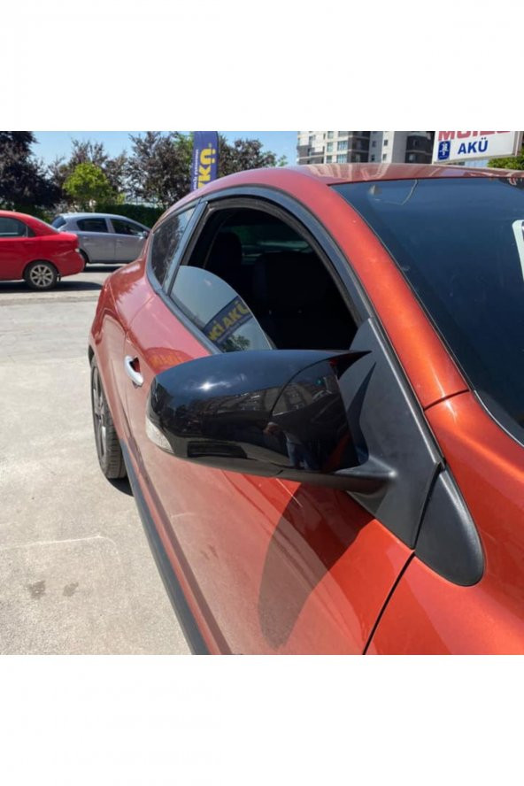 Renault Megane 3 Uyumlu Batman Yarasa Ayna Kapağı Piano Black Abs Plastik - 3
