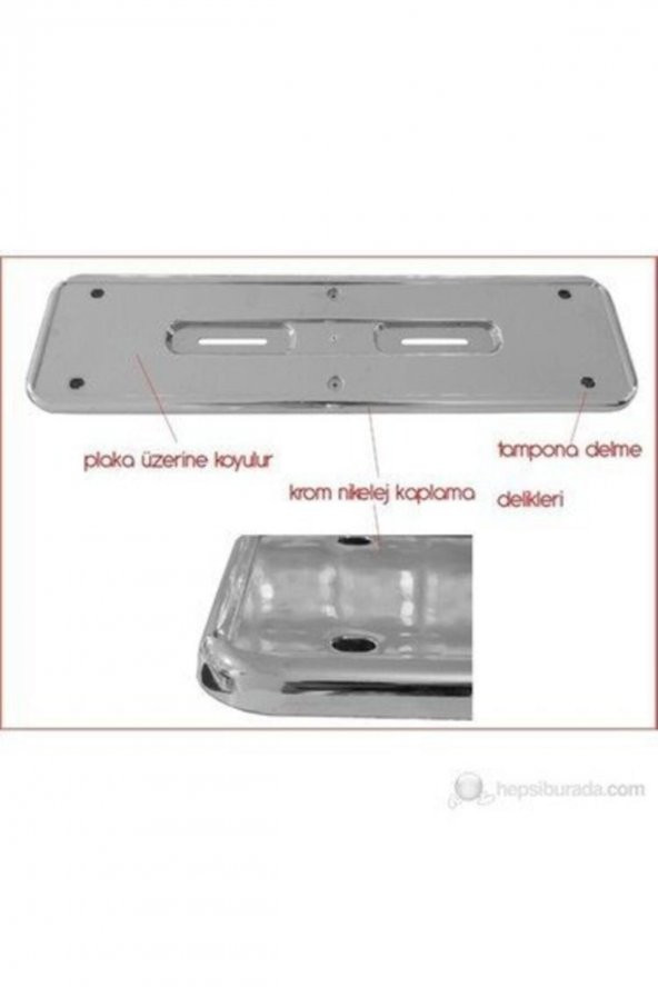 Hummer Plakalık Plastik Krom 2 Adet - 2