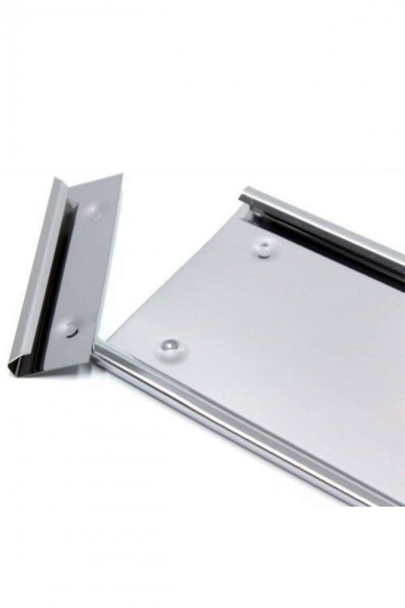 Paslanmaz Metal Plaka Altlığı Krom Plakalık - 2
