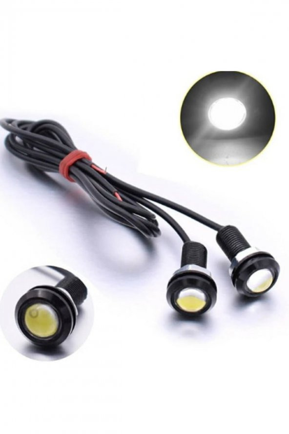 Ayna Altı Kartal Göz Led Eagle Eye Gündüz Farı Beyaz 2 Adet - Resim 6