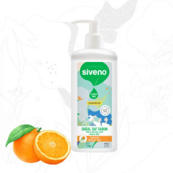 Siveno %100 Doğal Sıvı Kastil Sabun Portakal Yağlı Yoğun Nemlendirici Arındırıcı Bitkisel Vegan 1000 ml - 5