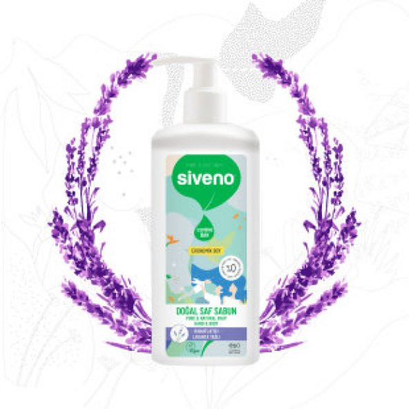 Siveno %100 Doğal Sıvı Kastil Sabun Lavanta Yağlı Yoğun Nemlendirici Arındırıcı Bitkisel Vegan 1000 ml - 5