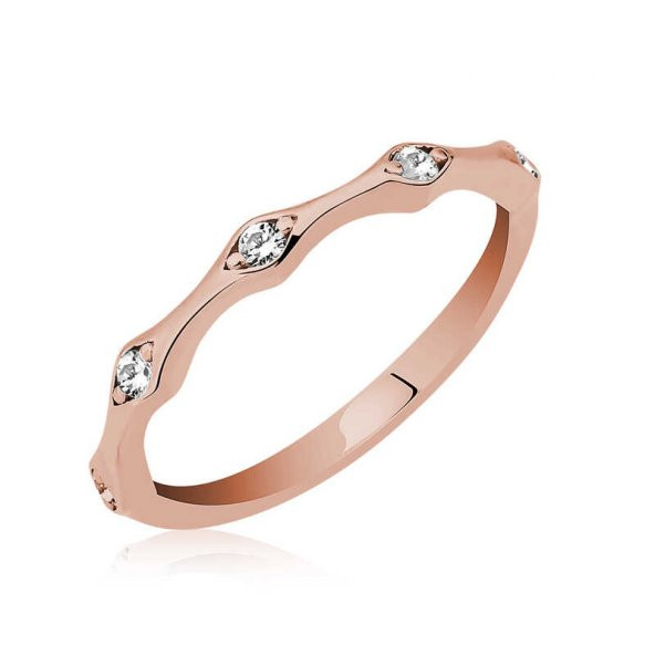 Gümüş Rose Beştaş Mekik Bayan Yüzük SL3648 - 1