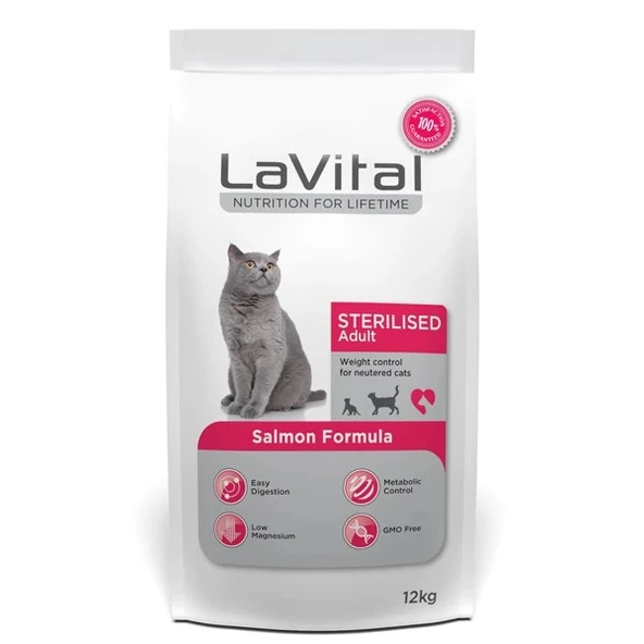 Lavital Sterilised Somon Balıklı Kısırlaştırılmış Kuru Kedi Mamasi 12 Kg