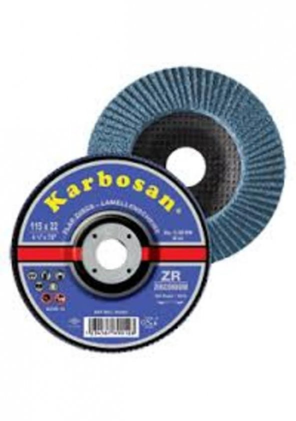 Karbosan 180 x 22 ZR 60 Kum Zirkonyum Flap Disc Zımpara