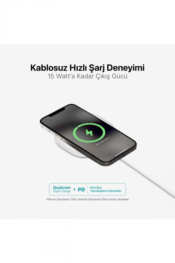 Ttec 2KS25B Aircharger M Kit Magsafe Uyumlu Kablosuz Pd 20w Seyahat Hızlı Şarj Aleti - Resim 2