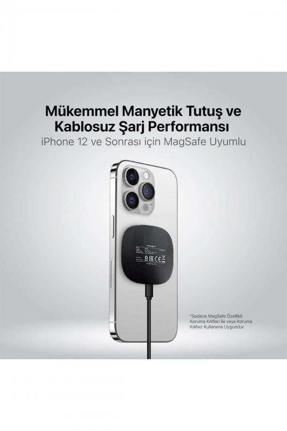 Ttec 2KS25B Aircharger M Kit Magsafe Uyumlu Kablosuz Pd 20w Seyahat Hızlı Şarj Aleti - Resim 3