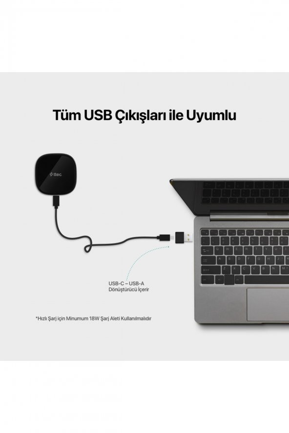 Ttec 2KS25B Aircharger M Kit Magsafe Uyumlu Kablosuz Pd 20w Seyahat Hızlı Şarj Aleti - Resim 5