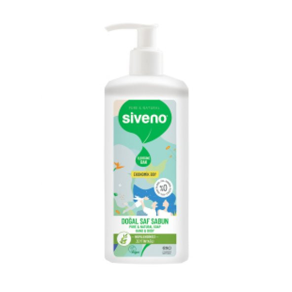 Siveno %100 Doğal Sıvı Kastil Sabun Zeytinyağlı Yoğun Nemlendirici Arındırıcı Bitkisel Vegan 1000 ml